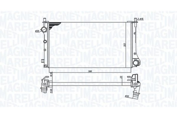 Magneti Marelli Ψυγείο, Ψύξη Κινητήρα - 350213382000