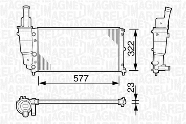 Magneti Marelli Ψυγείο, Ψύξη Κινητήρα - 350213114000