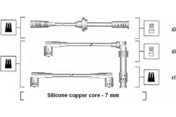 Magneti Marelli Σετ Καλωδίων Υψηλής Τάσης - 941045390524