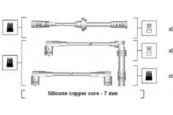 Magneti Marelli Σετ Καλωδίων Υψηλής Τάσης - 941045390524