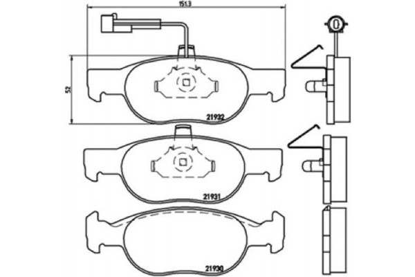 Magneti Marelli Σετ τακάκια, Δισκόφρενα - 363700423057