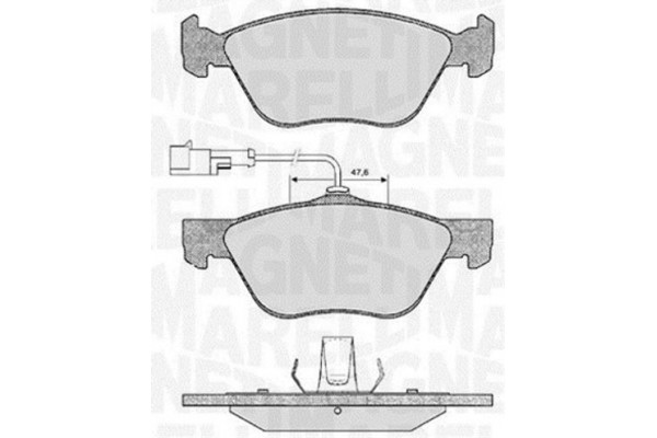 Magneti Marelli Σετ τακάκια, Δισκόφρενα - 363916060101