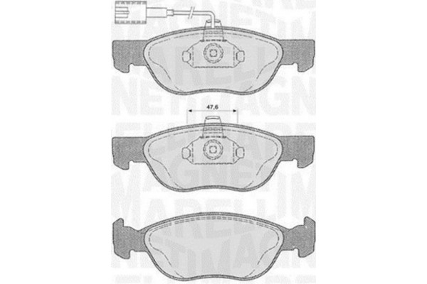 Magneti Marelli Σετ τακάκια, Δισκόφρενα - 363916060102