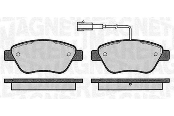 Magneti Marelli Σετ τακάκια, Δισκόφρενα - 363916060126