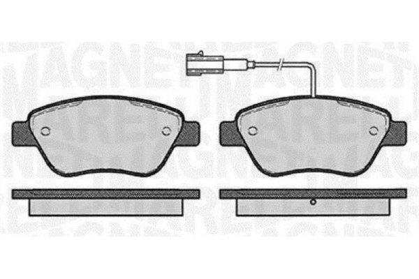 Magneti Marelli Σετ τακάκια, Δισκόφρενα - 363916060126