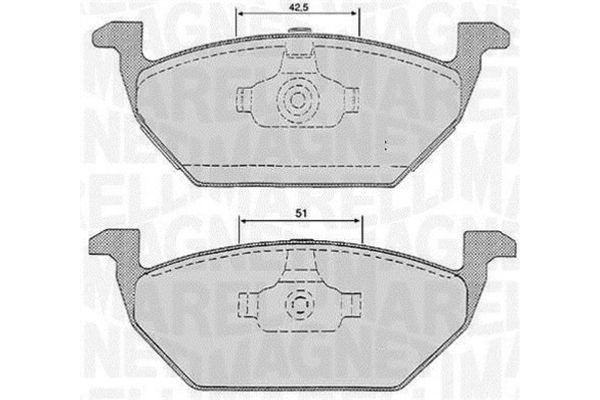 Magneti Marelli Σετ τακάκια, Δισκόφρενα - 363916060134