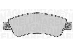 Magneti Marelli Σετ τακάκια, Δισκόφρενα - 363916060174