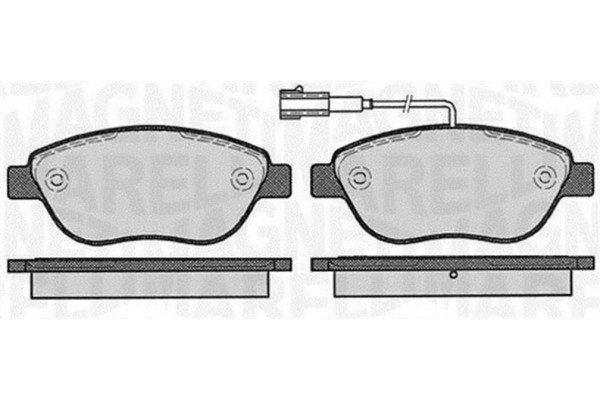 Magneti Marelli Σετ τακάκια, Δισκόφρενα - 363916060214