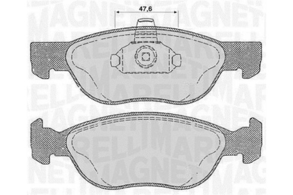 Magneti Marelli Σετ τακάκια, Δισκόφρενα - 363916060238