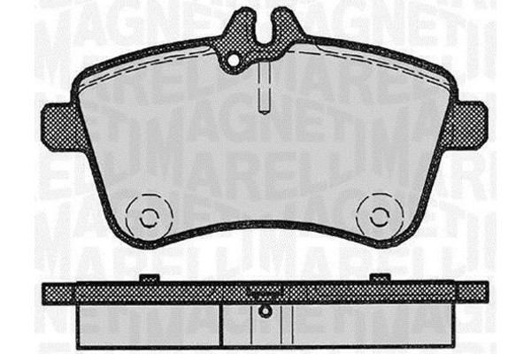 Magneti Marelli Σετ τακάκια, Δισκόφρενα - 363916060302