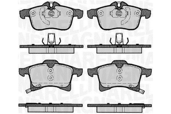 Magneti Marelli Σετ τακάκια, Δισκόφρενα - 363916060364