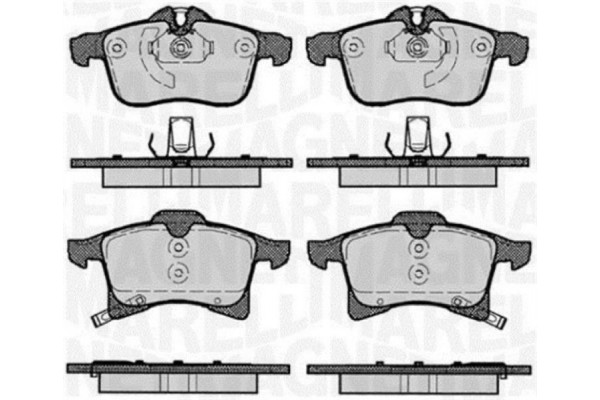 Magneti Marelli Σετ τακάκια, Δισκόφρενα - 363916060364