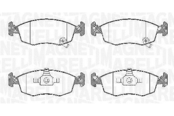 Magneti Marelli Σετ τακάκια, Δισκόφρενα - 363916060428