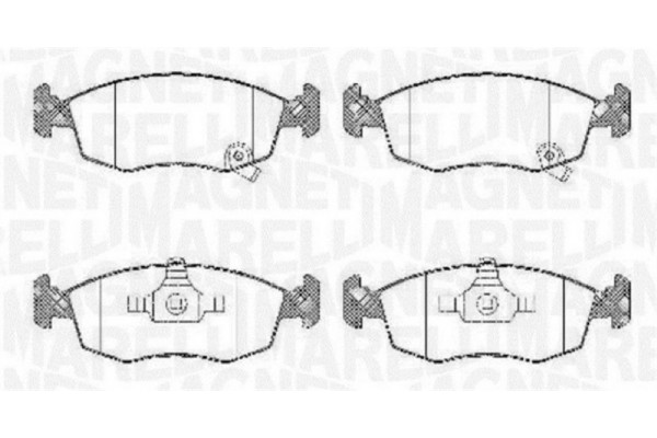 Magneti Marelli Σετ τακάκια, Δισκόφρενα - 363916060428