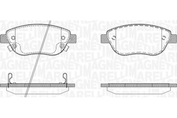 Magneti Marelli Σετ τακάκια, Δισκόφρενα - 363916060562