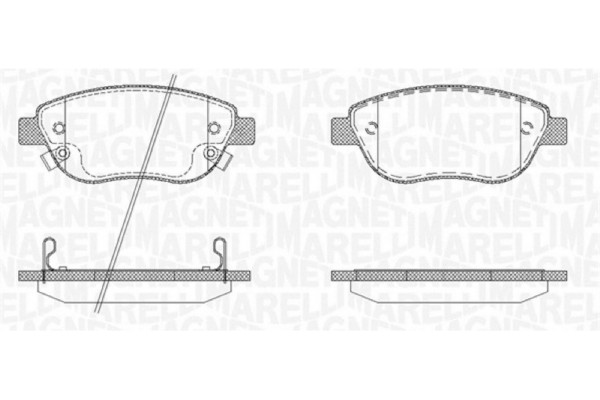 Magneti Marelli Σετ τακάκια, Δισκόφρενα - 363916060562