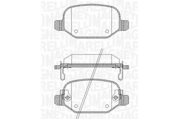 Magneti Marelli Σετ τακάκια, Δισκόφρενα - 363916060688