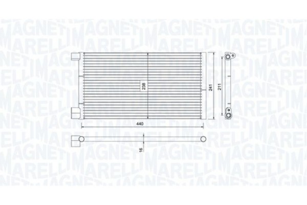 Magneti Marelli Συμπυκνωτής, σύστ. Κλιματισμού - 350203731000