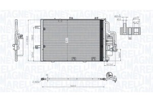 Magneti Marelli Συμπυκνωτής, σύστ. Κλιματισμού - 350203770000