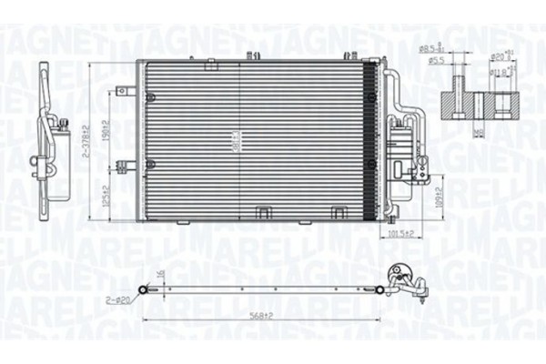 Magneti Marelli Συμπυκνωτής, σύστ. Κλιματισμού - 350203770000