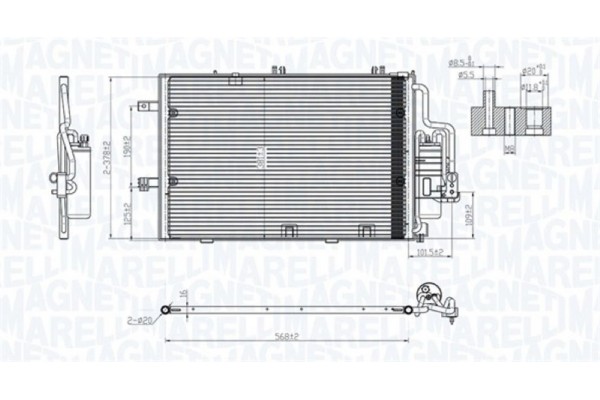 Magneti Marelli Συμπυκνωτής, σύστ. Κλιματισμού - 350203770000