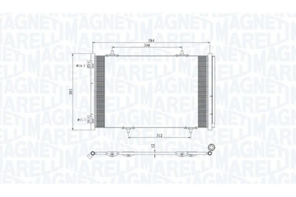 Magneti Marelli Συμπυκνωτής, σύστ. Κλιματισμού - 350203812000