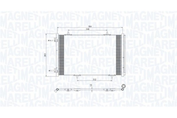 Magneti Marelli Συμπυκνωτής, σύστ. Κλιματισμού - 350203812000