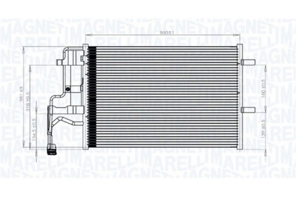 Magneti Marelli Συμπυκνωτής, σύστ. Κλιματισμού - 350203844000 Magneti Marelli Συμπυκνωτής, σύστ. Κλιματισμού - 350203844000