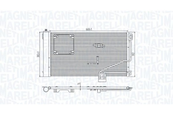 Magneti Marelli Συμπυκνωτής, σύστ. Κλιματισμού - 350203946000