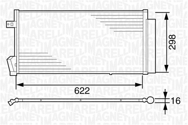 Magneti Marelli Συμπυκνωτής, σύστ. Κλιματισμού - 350203619000