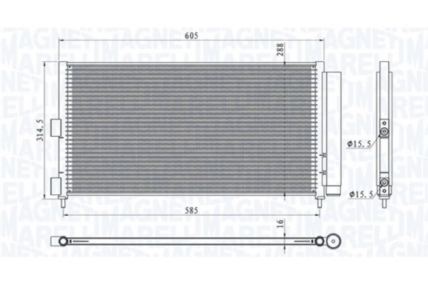 Magneti Marelli Συμπυκνωτής, σύστ. Κλιματισμού - 350203881000