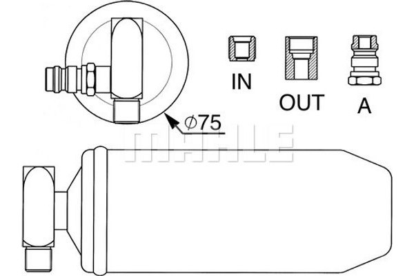 Mahle Αφυγραντήρας, σύστ. Κλιματισμού - Ad 161 000S