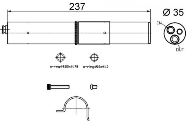 Mahle Αφυγραντήρας, σύστ. Κλιματισμού - Ad 250 000S