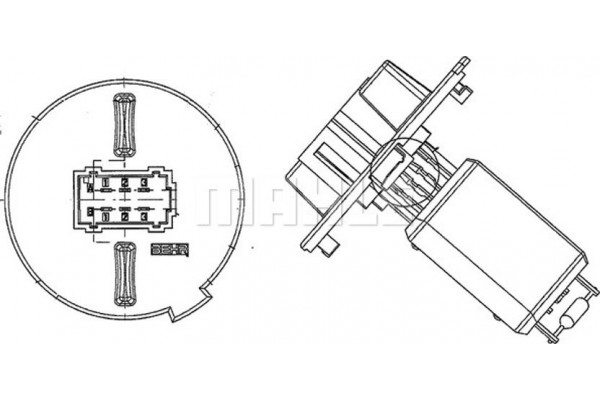 Mahle Αντίσταση, Βεντιλατέρ εσωτ. Χώρου - Abr 57 000P