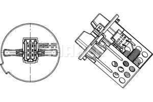 Mahle Αντίσταση, Βεντιλατέρ εσωτ. Χώρου - Abr 93 000P