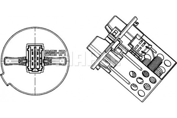 Mahle Αντίσταση, Βεντιλατέρ εσωτ. Χώρου - Abr 93 000P