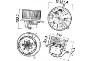 Mahle Βεντιλατέρ Εσωτερικού Χώρου - Ab 148 000P