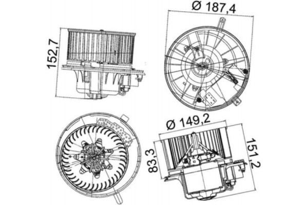 Mahle Βεντιλατέρ Εσωτερικού Χώρου - Ab 149 000P