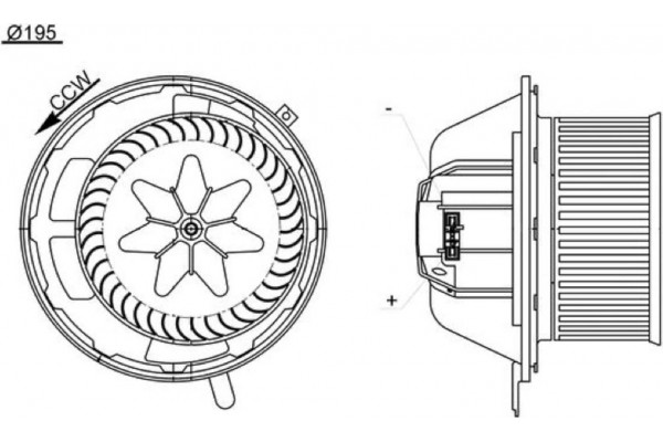 Mahle Βεντιλατέρ Εσωτερικού Χώρου - Ab 194 000S