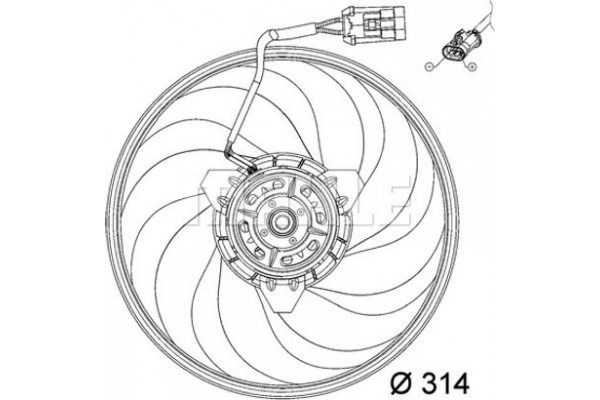 Mahle Βεντιλατέρ, Ψύξη Κινητήρα - Cff 118 000P