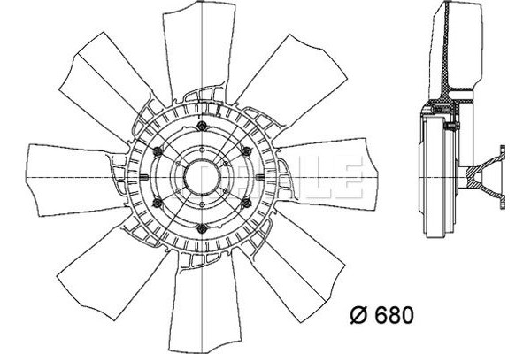 Mahle Βεντιλατέρ, Ψύξη Κινητήρα - Cff 425 000P