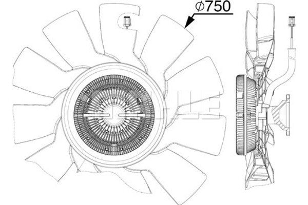 Mahle Βεντιλατέρ, Ψύξη Κινητήρα - Cff 517 000P