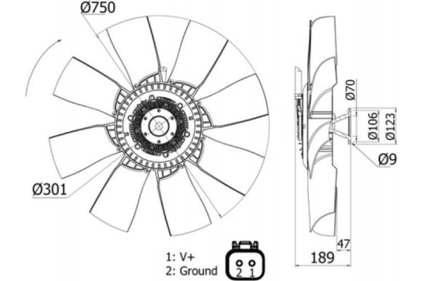 Mahle Βεντιλατέρ, Ψύξη Κινητήρα - Cff 421 000S