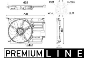 Mahle Βεντιλατέρ, Ψύξη Κινητήρα - Cff 531 000P