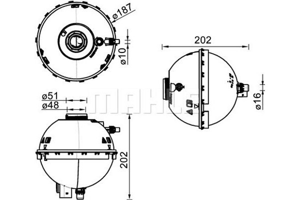 Mahle Δοχείο διαστολής, Ψυκτικό Υγρό - Crt 211 000S