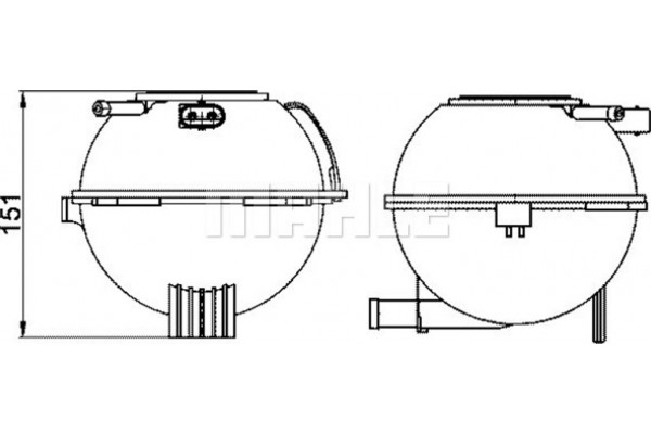 Mahle Δοχείο διαστολής, Ψυκτικό Υγρό - Crt 22 000S
