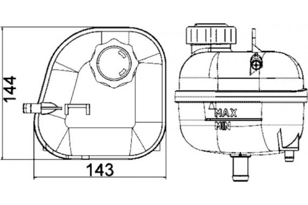 Mahle Δοχείο διαστολής, Ψυκτικό Υγρό - Crt 85 001S