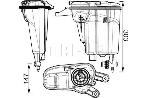 Mahle Δοχείο διαστολής, Ψυκτικό Υγρό - Crt 95 000S