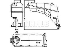 Mahle Δοχείο διαστολής, Ψυκτικό Υγρό - Crt 117 000S