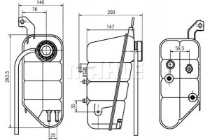 Mahle Δοχείο διαστολής, Ψυκτικό Υγρό - Crt 118 000S